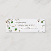 Schouderwets leder mini visitekaartje (Achterkant)