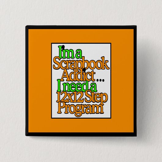 Schraapbooker Vierkante Button 5,1 Cm (Voorkant)