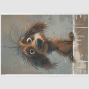 Schrap de Dachshund Dog Decoupage Tissuepapier