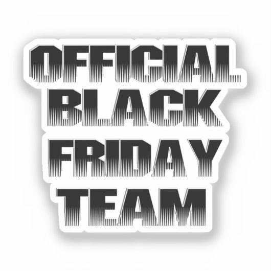 Schrapboek BLACK FRIDAY Team Sticker (Voorkant)