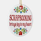 Schrapbooking Joy Keramisch Ornament (Rechts)