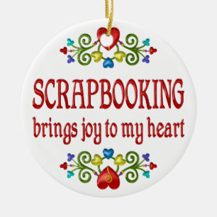 Schrapbooking Joy Keramisch Ornament