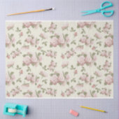 Schrappend roze Floral Reeks Ontwerp 6 Tissuepapier (Craft)