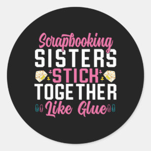 Schrappende zuilen steken samen als lue cra ronde sticker