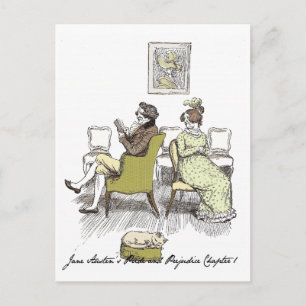 Schrapping in Vexing, Jane Austen Pride & Prejudic Briefkaart