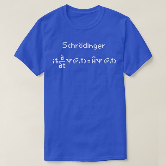 Schrdinger-vergelijking Witletters T-shirt (Design voorkant)