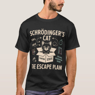 Schrdingers Cat het ontsnappingsplan vintage T-shirt