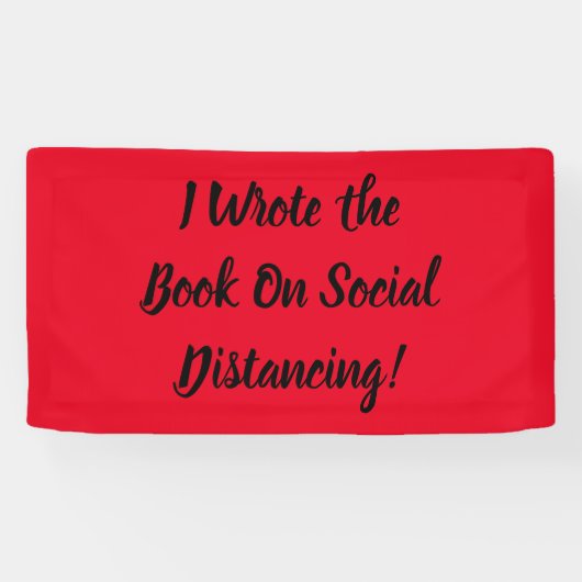 Schreef het Boek over Sociale Afstand Spandoek (Horizontaal)