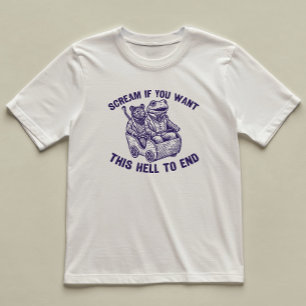 Schreeuw als je grappige geïllustreerde kikkerrat  t-shirt