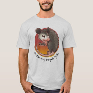 Schreeuw begint weer met de opossum t-shirt