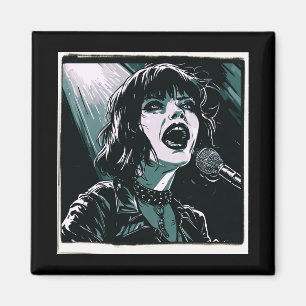 Schreeuw het hardop Punk Rocker Pop Art Retro Turk Magneet