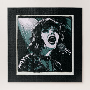 Schreeuw het hardop Punk Rocker Retro Vintage Turk Legpuzzel