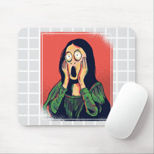 Schreeuw Mona Lisa Parodie Grid Muismat