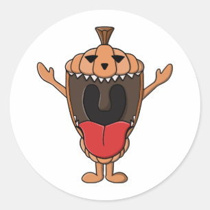 Schreeuw omdat het Halloween is Ronde Sticker