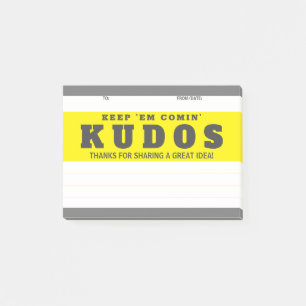 Schreeuw uit kudos grote idee erkenning award post-it® notes