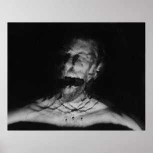 Schreeuw zwart-wit foto poster
