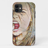 schreeuwen, meisje, meisjes, schreeuwend meisje, g Case-Mate iPhone case (Achterkant)