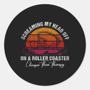 Schreeuwen op een Roller Onderzetter Roller Onderz Ronde Sticker