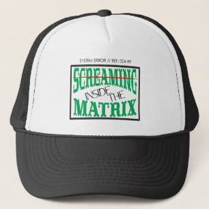 Schreeuwend Binnen Glitch Art Cyberpunk Typografie Trucker Pet