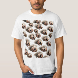 Schreeuwend Chaotisch Honkbal Patroon T-shirt