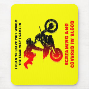 Schreeuwende Bloed Dirt Bike Motocross Muismat