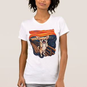 Schreeuwende Chihuahua-hond Schreeuwbrug_1 T-shirt