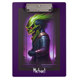 Schreeuwende Demon Zware Metal Kunst Klembord