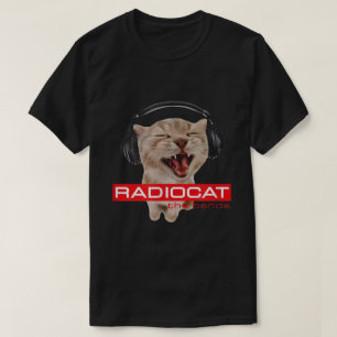 Schreeuwende DJ Kat Meme Koptelefoon Muziek Liefhe T-shirt