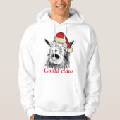 Schreeuwende Geit een Claus Kerstmis Hoodie (Voorkant)