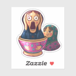 Schreeuwende russische pop Sticker