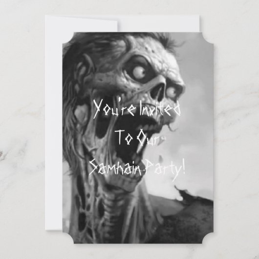 schreeuwende zombie kaart (Voorkant)