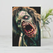 Schreeuwende Zombie Kaart (Staand voorkant)
