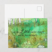 Schrift 1 Kronieken 16:11 Bijbel Verse Bos Briefkaart (Voorkant / Achterkant)