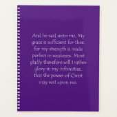 Schrift 2 Corinthians 12 9 Planner (Voorkant)