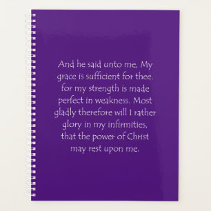 Schrift 2 Corinthians 12 9 Planner