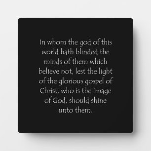 Schrift 2 Corinthians 4 4 Fotoplaat