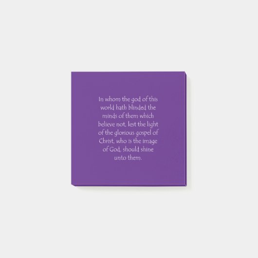 Schrift 2 Corinthians 4 4 Post-it® Notes (Voorkant)
