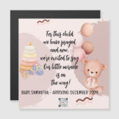 Schrift Baby Aankondiging Magneetkaart Dit Kind (Voorkant / Achterkant)