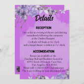 Schrift bruiloft details Kaart (Voorkant / Achterkant)