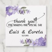 Schrift bruiloft gunst Label (Voorkant)