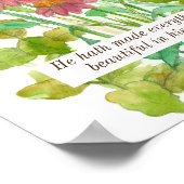 Schrift Ecclesiastes 3:11 Bijbelverse condensator Poster (Hoek)