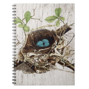  schrift ephemera vogelnest botanisch frans notitieboek