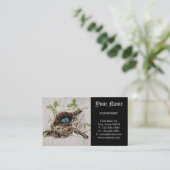 schrift ephemera vogelnest botanisch frans visitekaartje (Staand voorkant)