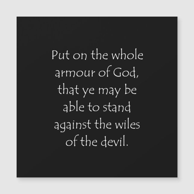 Schrift Ephesians 6 11 (Voorkant)