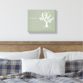 Schrift Family Tree Canvas Print, warm grijs (Insitu (Slaapkamer))