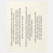 Schrift God Bijbel Verse Psalms Fleece Blanket Deken (Voorkant)