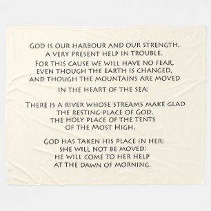 Schrift God Bijbel Verse Psalms Fleece Blanket Deken