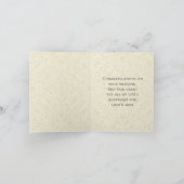 Schrift Huwelijk Bloemen Kaart (Binnen)