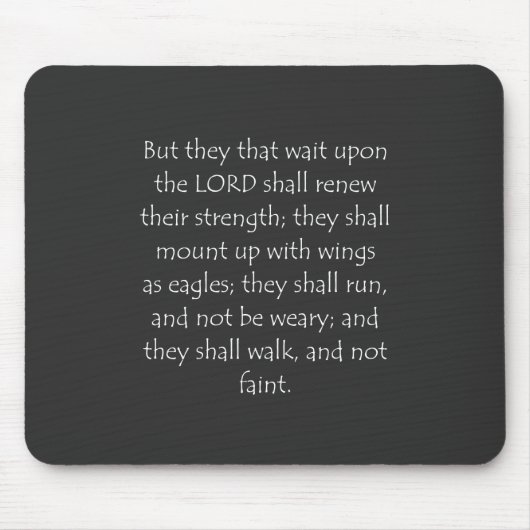 Schrift Isaiah 40 31 Muismat (Voorkant)
