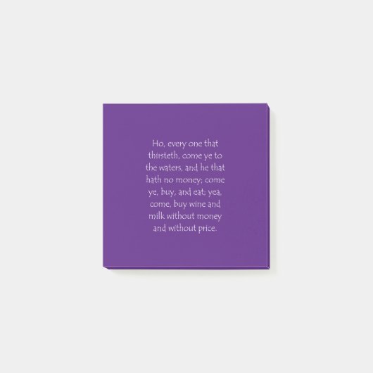 Schrift Isaiah 55 1 Post-it® Notes (Voorkant)